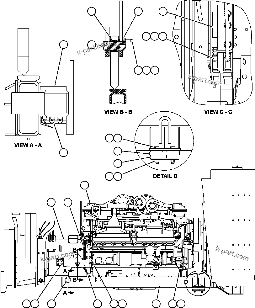 Komatsu parts book diagram for AFE59-A 930E-4 S/N A30465 - A30466    CODELCO GABY: ENGINE & MISCELLANEOUS INSTALLATION