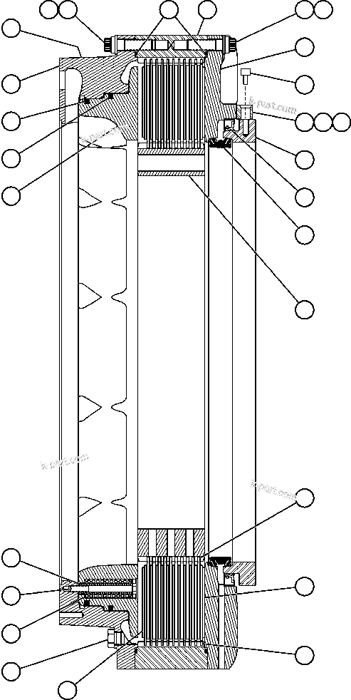 Komatsu parts book diagram for AFE59-A 930E-4 S/N A30465 - A30466    CODELCO GABY: FRONT BRAKE ASSEMBLY (WET DISC) (EL9160)