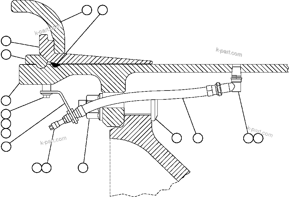 Komatsu parts book diagram for AFE59-A 930E-4 S/N A30465 - A30466    CODELCO GABY: FRONT WHEEL & MOUNTING