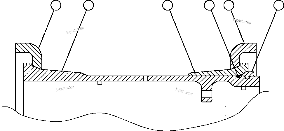 Komatsu parts book diagram for AFE59-A 930E-4 S/N A30465 - A30466    CODELCO GABY: RIM ASSEMBLY, TAPER LOCK