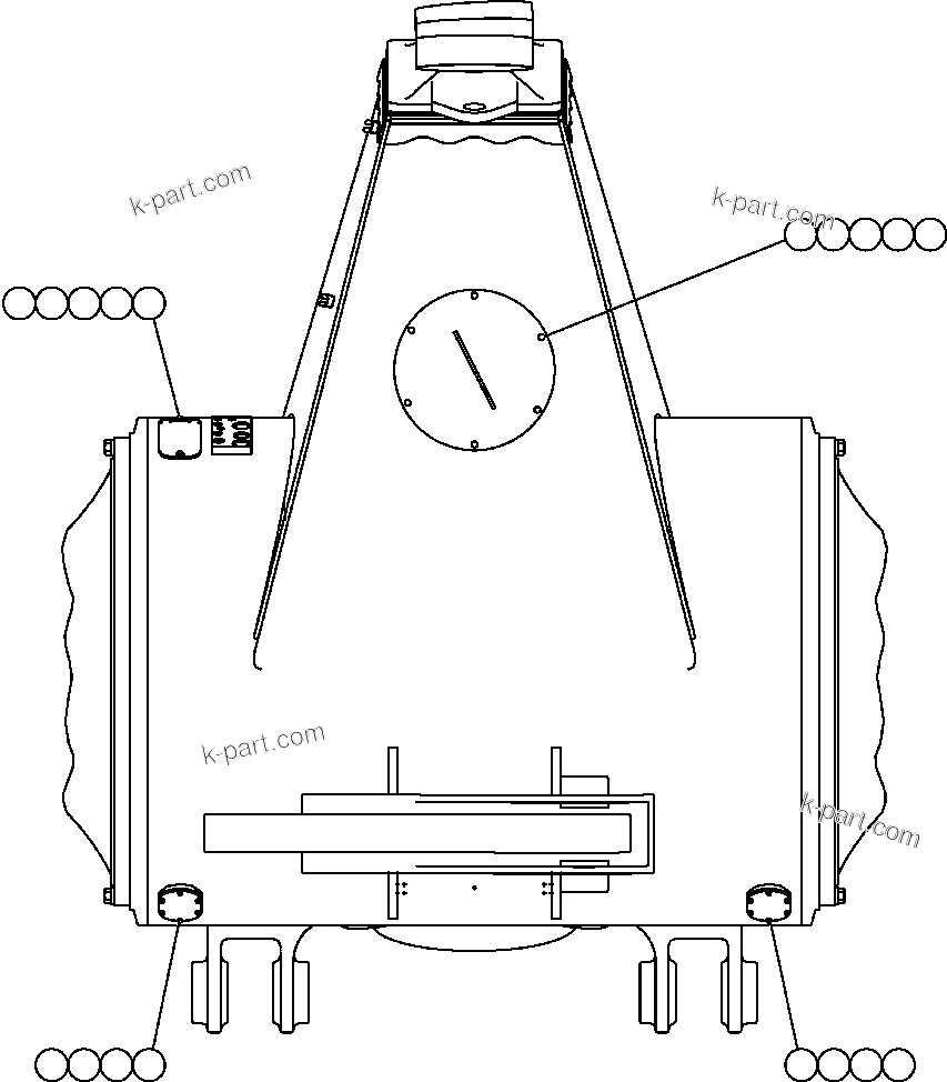 Komatsu parts book diagram for AFE59-A 930E-4 S/N A30465 - A30466    CODELCO GABY: REAR AXLE HATCH COVERS