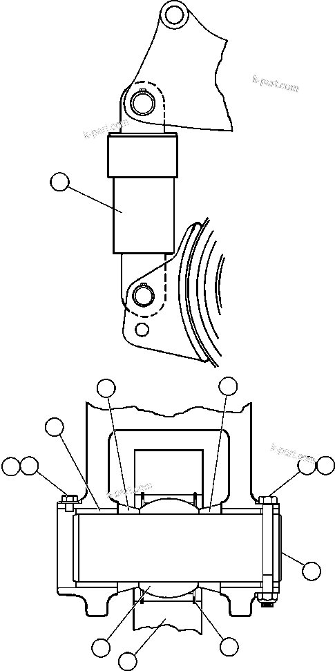 Komatsu parts book diagram for AFE59-A 930E-4 S/N A30465 - A30466    CODELCO GABY: REAR SUSPENSION & MOUNTING