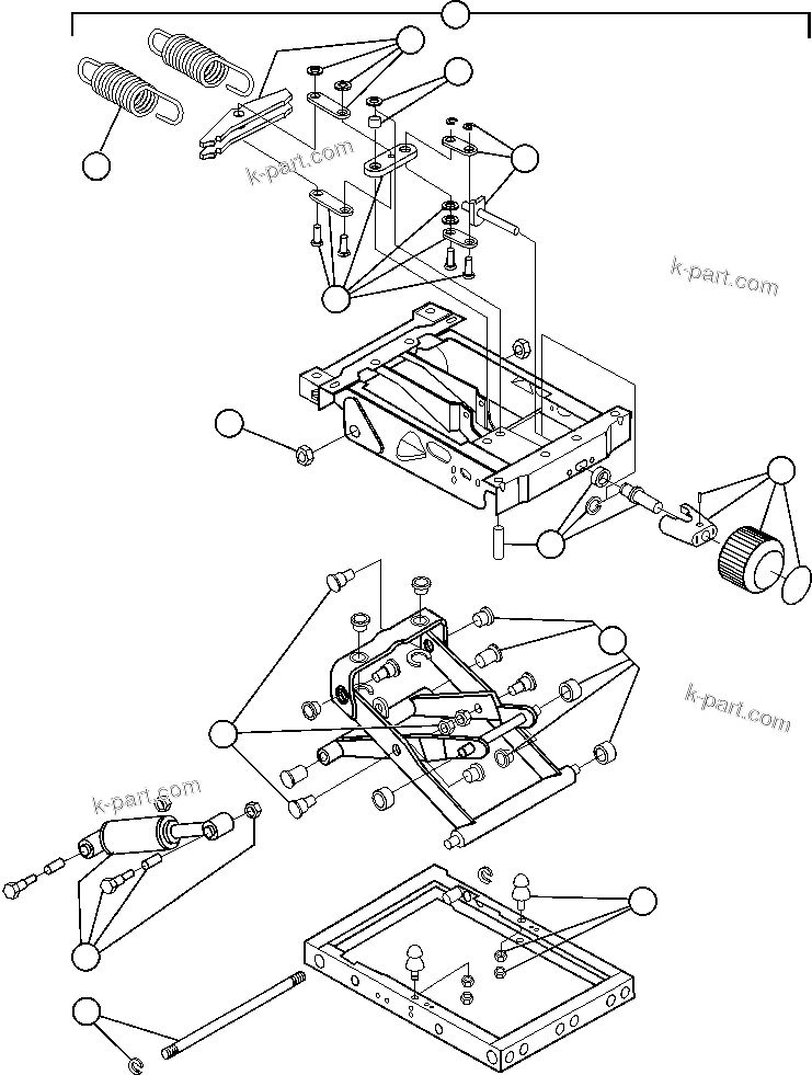 Komatsu parts book diagram for AFE59-A 930E-4 S/N A30465 - A30466    CODELCO GABY: PASSENGER SEAT ASSEMBLY - 4 (PB9771)