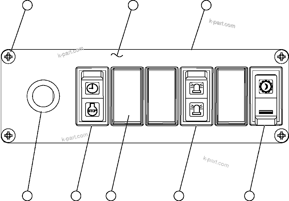 Komatsu parts book diagram for AFE59-A 930E-4 S/N A30465 - A30466    CODELCO GABY: LOWER R.H. DASH MODULE