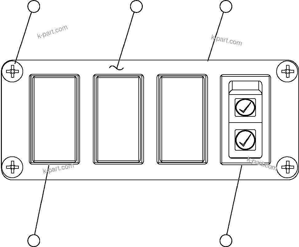 Komatsu parts book diagram for AFE59-A 930E-4 S/N A30465 - A30466    CODELCO GABY: UPPER L.H. DASH MODULE