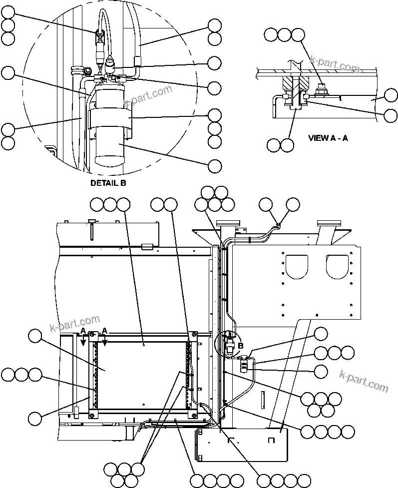 Komatsu parts book diagram for AFE59-A 930E-4 S/N A30465 - A30466    CODELCO GABY: AIR CONDITIONER PIPING & INSTALLATION