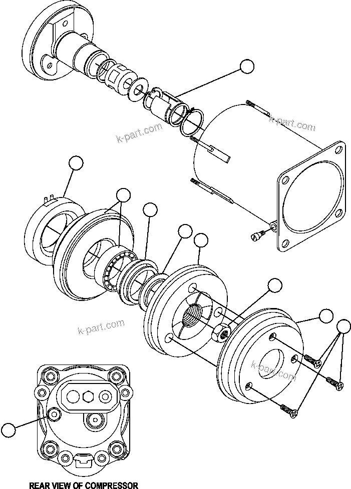 Komatsu parts book diagram for AFE59-A 930E-4 S/N A30465 - A30466    CODELCO GABY: AIR CONDITIONING COMPRESSOR (PC1816)