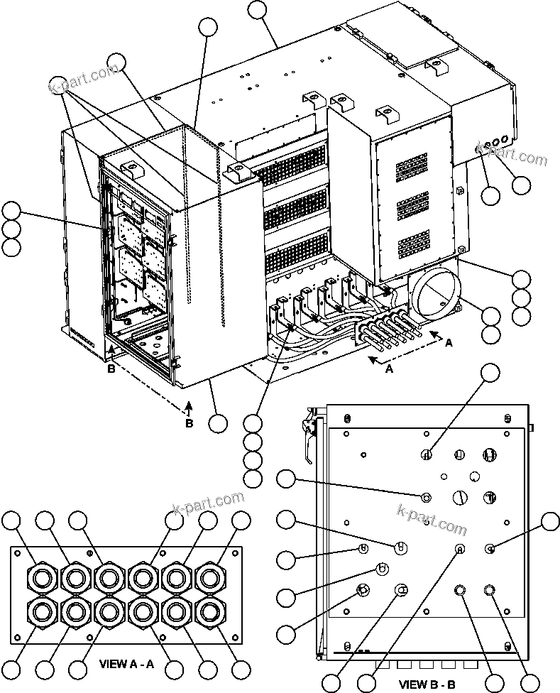 Komatsu parts book diagram for AFE59-A 930E-4 S/N A30465 - A30466    CODELCO GABY: CONTROL CABINETS & EXTERNAL WIRING