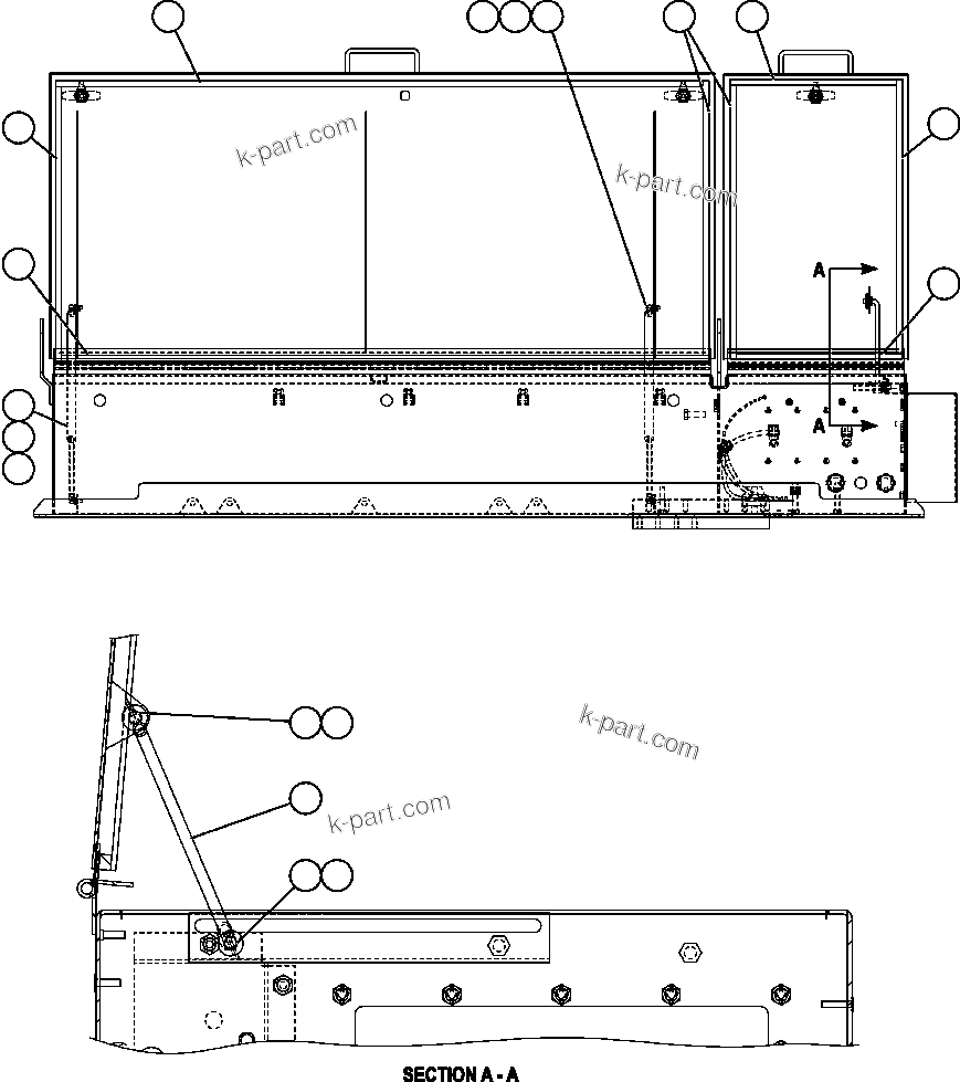 Komatsu parts book diagram for AFE59-A 930E-4 S/N A30465 - A30466    CODELCO GABY: BATTERY BOX - 2