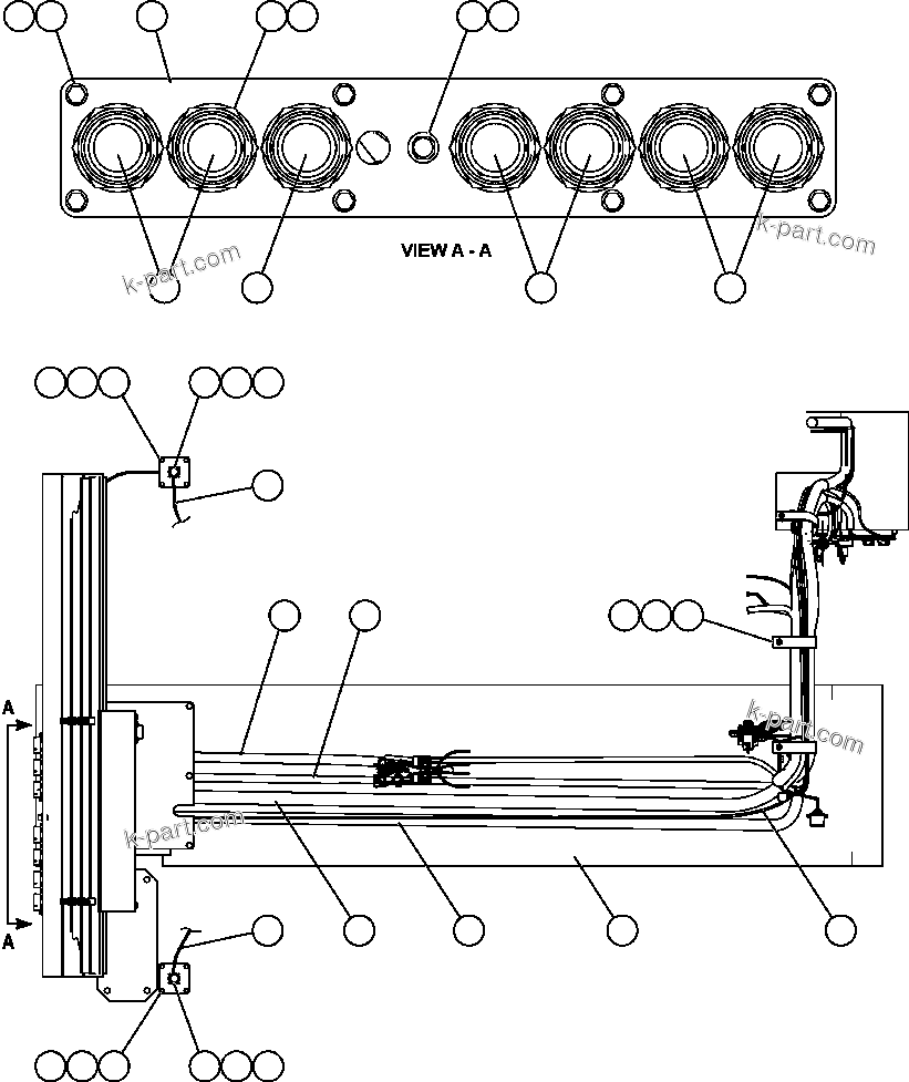 Komatsu parts book diagram for AFE59-A 930E-4 S/N A30465 - A30466    CODELCO GABY: CAB CONNECTOR PLATE & WIRING