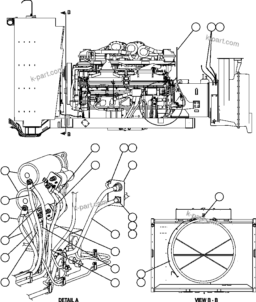 Komatsu parts book diagram for AFE59-A 930E-4 S/N A30465 - A30466    CODELCO GABY: ENGINE ELECTRICAL - LEFT SIDE