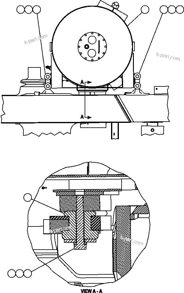 Komatsu parts book diagram for AFE59-A 930E-4 S/N A30465 - A30466    CODELCO GABY: HYDRAULIC TANK MOUNTING