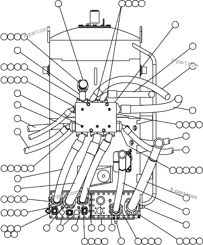 Komatsu parts book diagram for AFE59-A 930E-4 S/N A30465 - A30466    CODELCO GABY: HOIST CIRCUIT & HYDRAULIC PIPING
