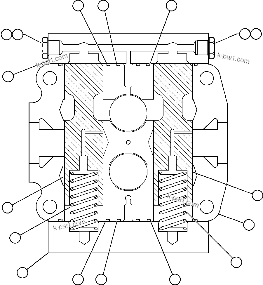 Komatsu parts book diagram for AFE59-A 930E-4 S/N A30465 - A30466    CODELCO GABY: SPOOL SECTION ASSEMBLY - TANK (BF3050)