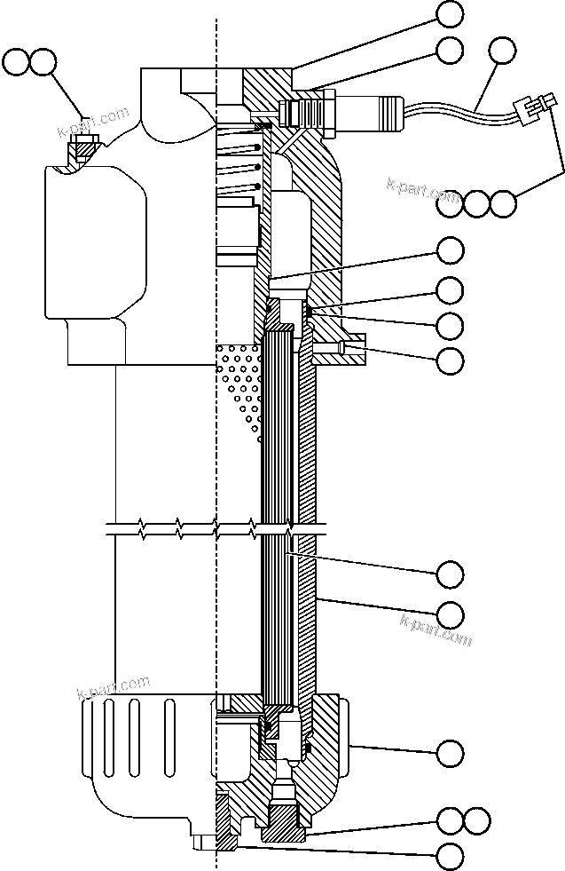 Komatsu parts book diagram for AFE59-A 930E-4 S/N A30465 - A30466    CODELCO GABY: HYDRAULIC FILTER (HOIST/BRAKE COOLING) (EH1241)