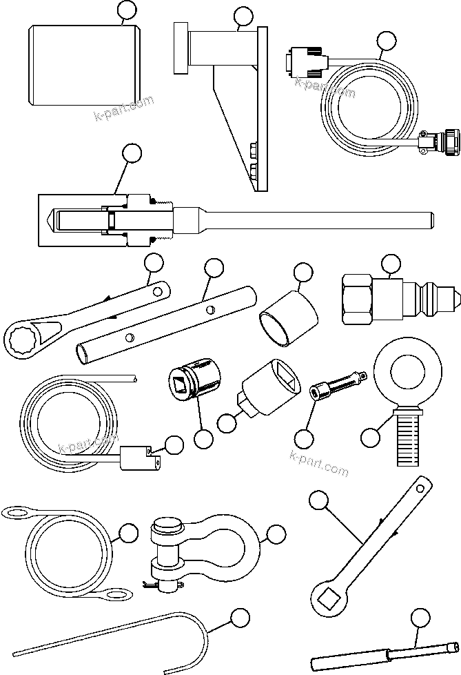 Komatsu parts book diagram for AFE59-A 930E-4 S/N A30465 - A30466    CODELCO GABY: TOOL GROUP - INTERNATIONAL (EJ2634)