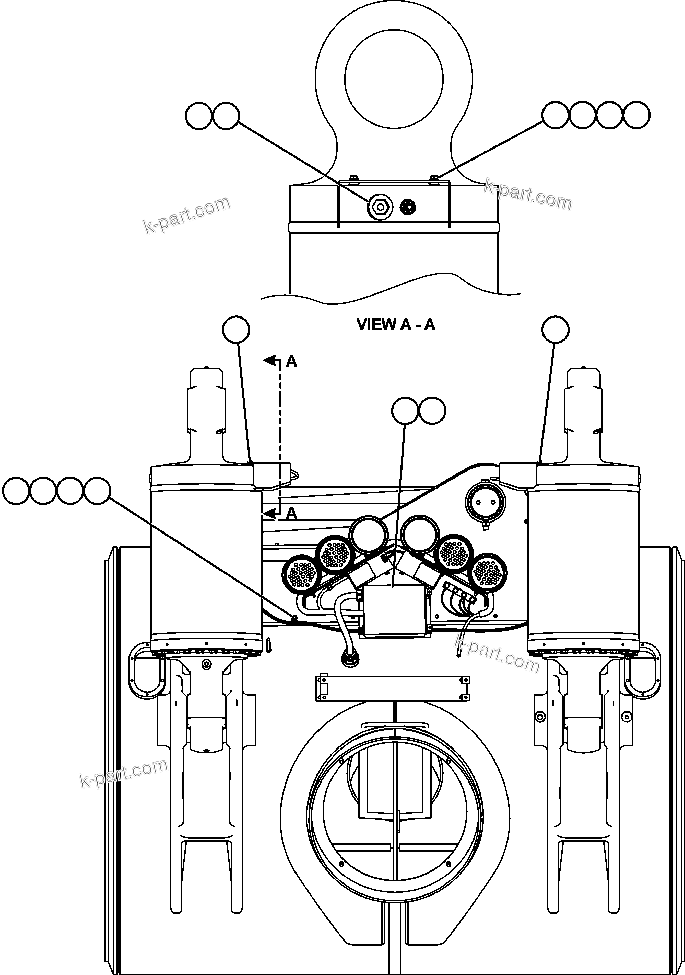 Komatsu parts book diagram for AFE59-A 930E-4 S/N A30465 - A30466    CODELCO GABY: PAYLOAD METER III - REAR SUSPENSIONS