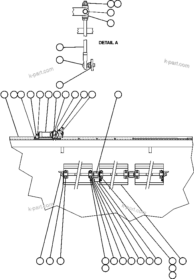 Komatsu parts book diagram for AFE59-A 930E-4 S/N A30465 - A30466    CODELCO GABY: RADIATOR SHUTTER ASSEMBLY (PC1671)