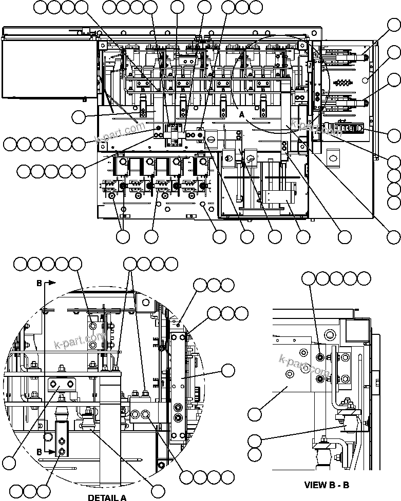 Komatsu parts book diagram for AFE59-A 930E-4 S/N A30465 - A30466    CODELCO GABY: CONTROL CABINET - TOP (PC2226)