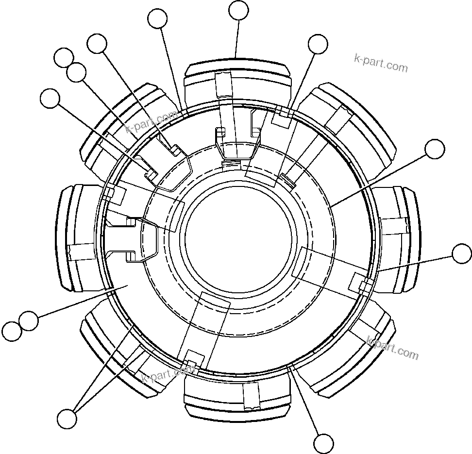 Komatsu parts book diagram for AFE59-A 930E-4 S/N A30465 - A30466    CODELCO GABY: ALTERNATOR - ROTOR ASSEMBLY (GE1078)