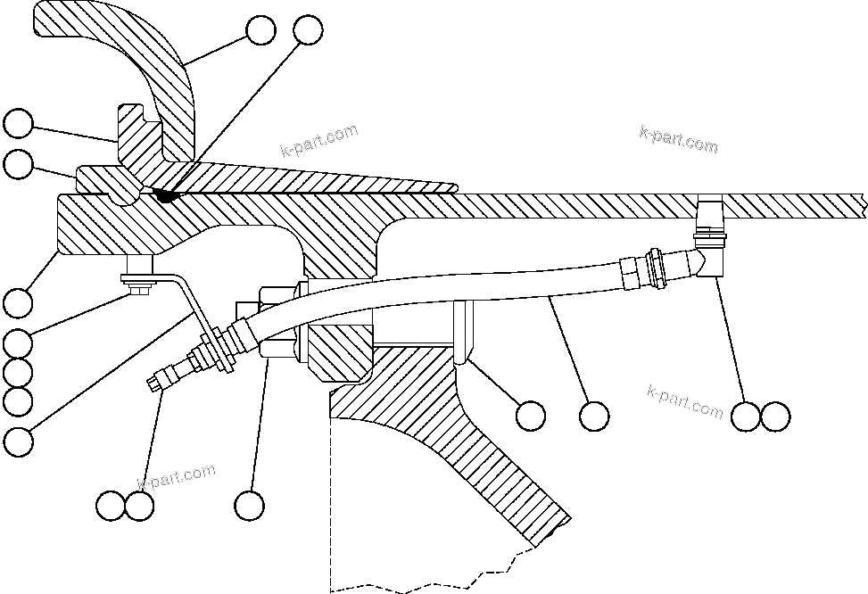 Komatsu parts book diagram for AFE59-BJ 930E-4 S/N A30694, A30695, A30698, A30709 & A30723    DOWNER EDI MINING: FRONT WHEEL & MOUNTING