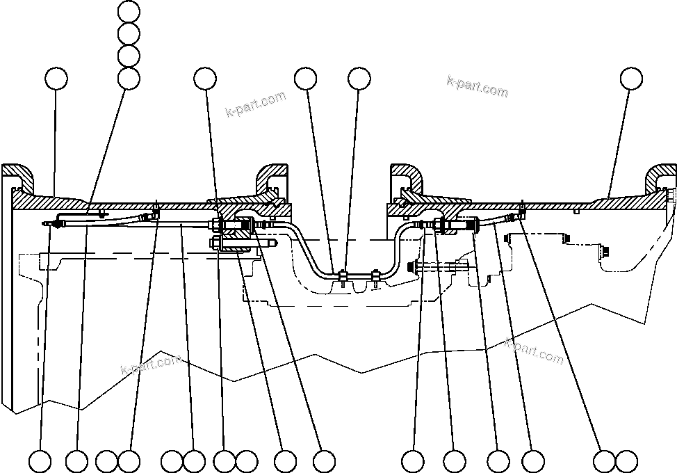 Komatsu parts book diagram for AFE59-BJ 930E-4 S/N A30694, A30695, A30698, A30709 & A30723    DOWNER EDI MINING: REAR WHEELS & MOUNTING