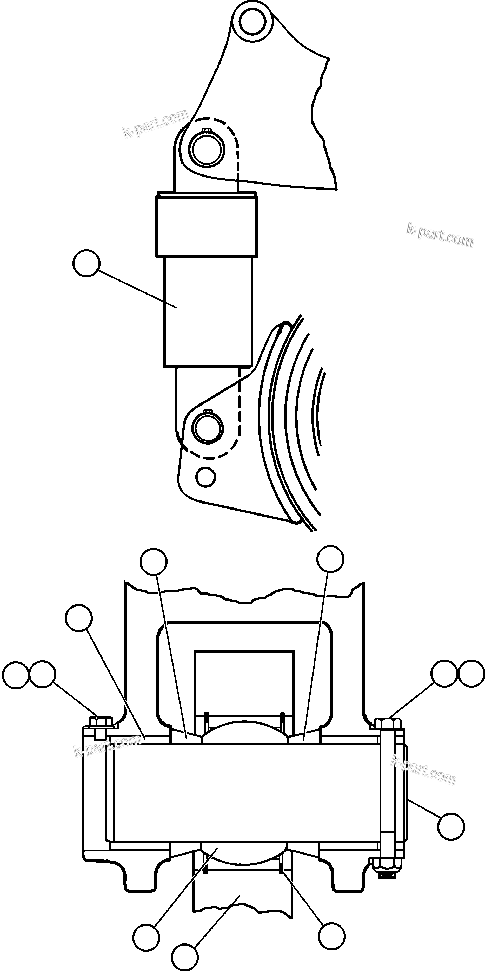 Komatsu parts book diagram for AFE59-BJ 930E-4 S/N A30694, A30695, A30698, A30709 & A30723    DOWNER EDI MINING: REAR SUSPENSION & MOUNTING
