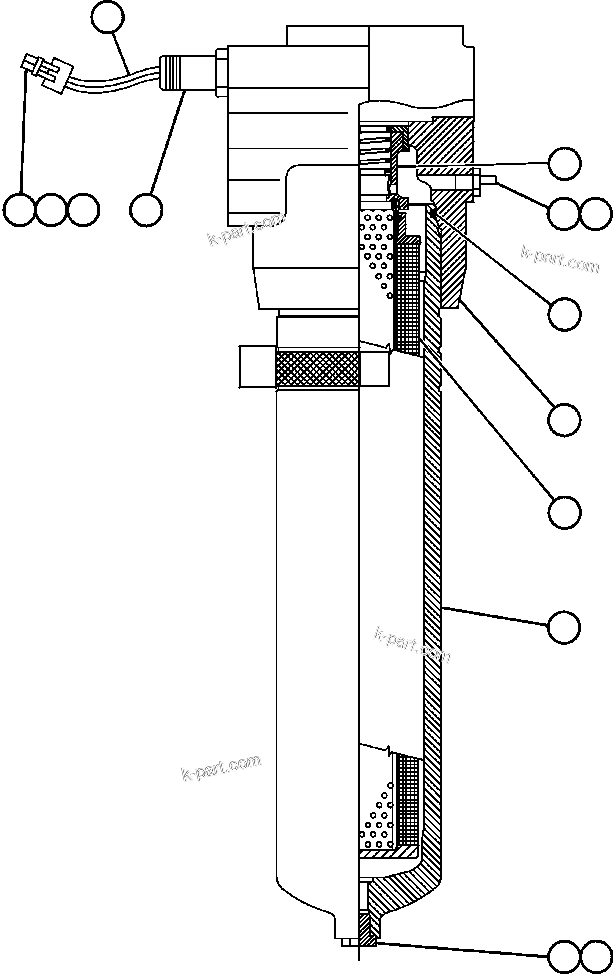Komatsu parts book diagram for AFE59-BJ 930E-4 S/N A30694, A30695, A30698, A30709 & A30723    DOWNER EDI MINING: HYDRAULIC FILTER ASSEMBLY (STEERING) (EH1242)
