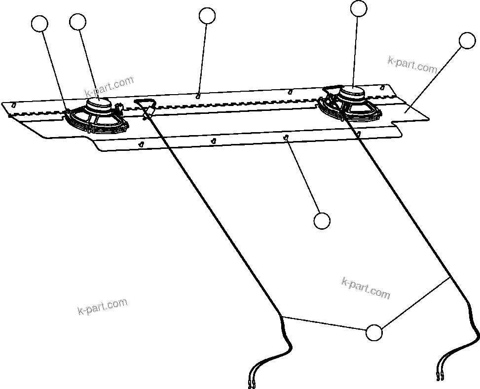 Komatsu parts book diagram for AFE59-BJ 930E-4 S/N A30694, A30695, A30698, A30709 & A30723    DOWNER EDI MINING: REAR SPEAKER INSTALLATION
