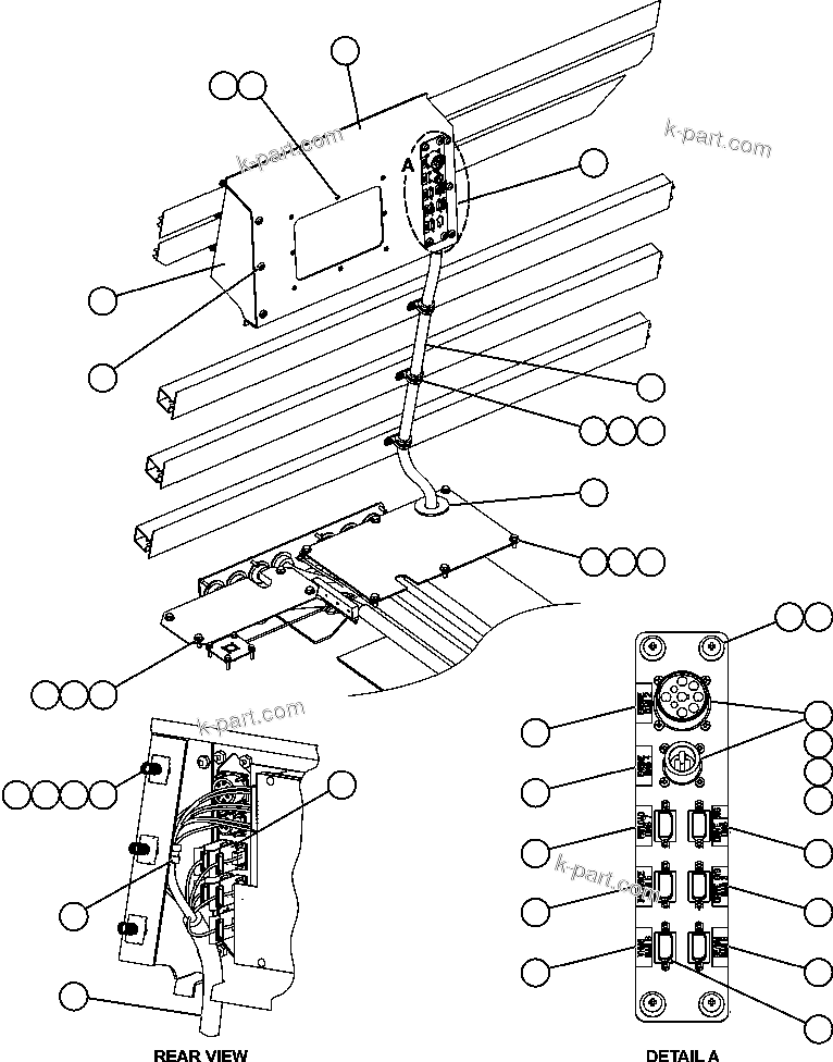 Komatsu parts book diagram for AFE59-BJ 930E-4 S/N A30694, A30695, A30698, A30709 & A30723    DOWNER EDI MINING: D.I.D. PANEL INSTALLATION