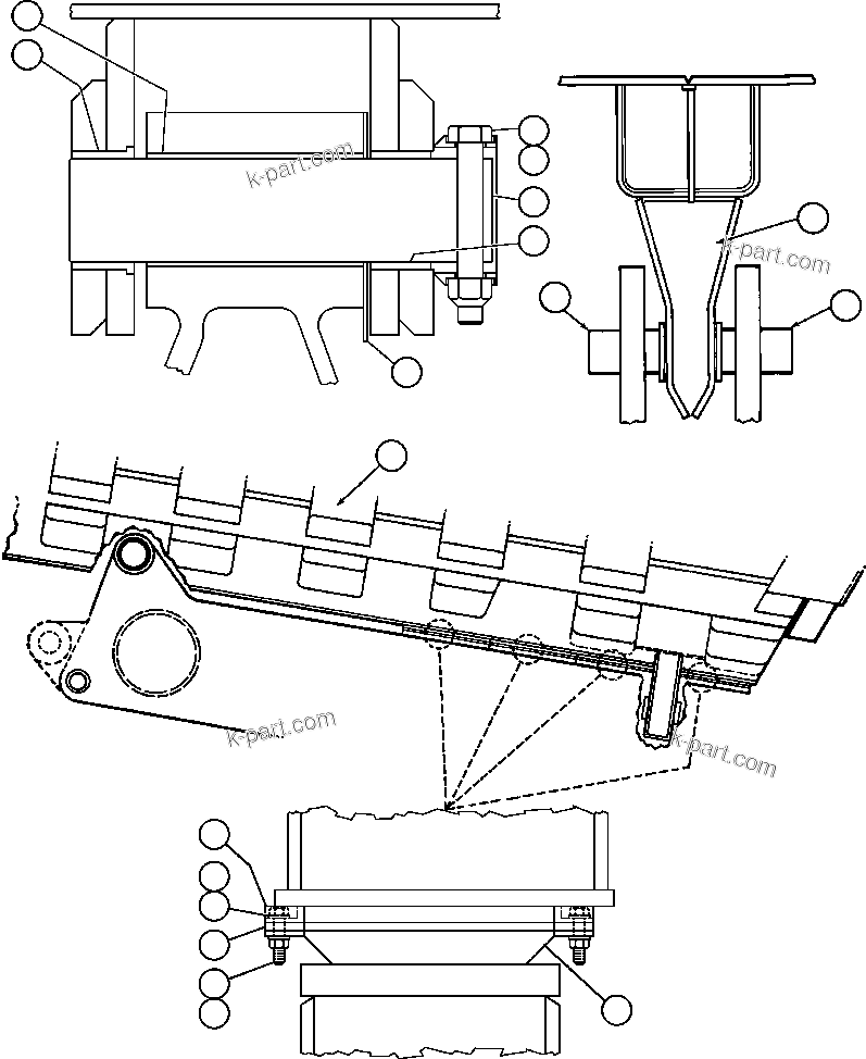 Komatsu parts book diagram for AFE59-BJ 930E-4 S/N A30694, A30695, A30698, A30709 & A30723    DOWNER EDI MINING: BODY & BODY PIVOT