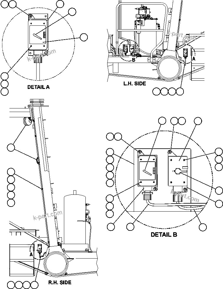 Komatsu parts book diagram for AFE59-BJ 930E-4 S/N A30694, A30695, A30698, A30709 & A30723    DOWNER EDI MINING: SERVICE LIGHT & SWITCHES INSTALLATION