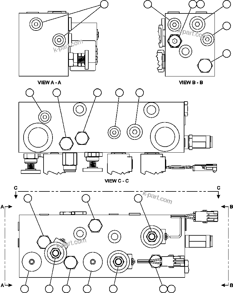 Komatsu parts book diagram for AFE59-BJ 930E-4 S/N A30694, A30695, A30698, A30709 & A30723    DOWNER EDI MINING: BRAKE MANIFOLD (PC1498)