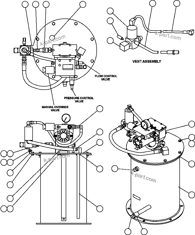 Komatsu parts book diagram for AFE59-BJ 930E-4 S/N A30694, A30695, A30698, A30709 & A30723    DOWNER EDI MINING: LUBE PUMP/CONTAINER ASSEMBLY (PC2373)