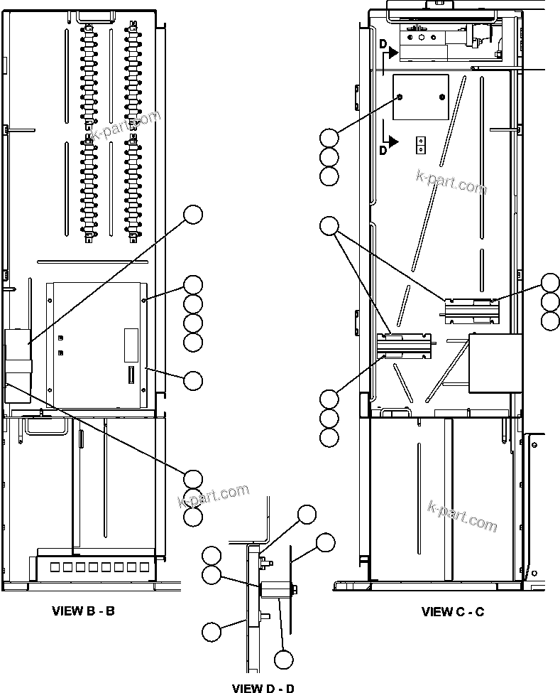 Komatsu parts book diagram for AFE59-BJ 930E-4 S/N A30694, A30695, A30698, A30709 & A30723    DOWNER EDI MINING: CONTROL CABINET - LEFT COMPARTMENT  2/2 (PC2522)