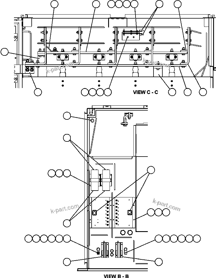 Komatsu parts book diagram for AFE59-BJ 930E-4 S/N A30694, A30695, A30698, A30709 & A30723    DOWNER EDI MINING: CONTROL CABINET - RIGHT COMPARTMENT 2/2 (PC2522)