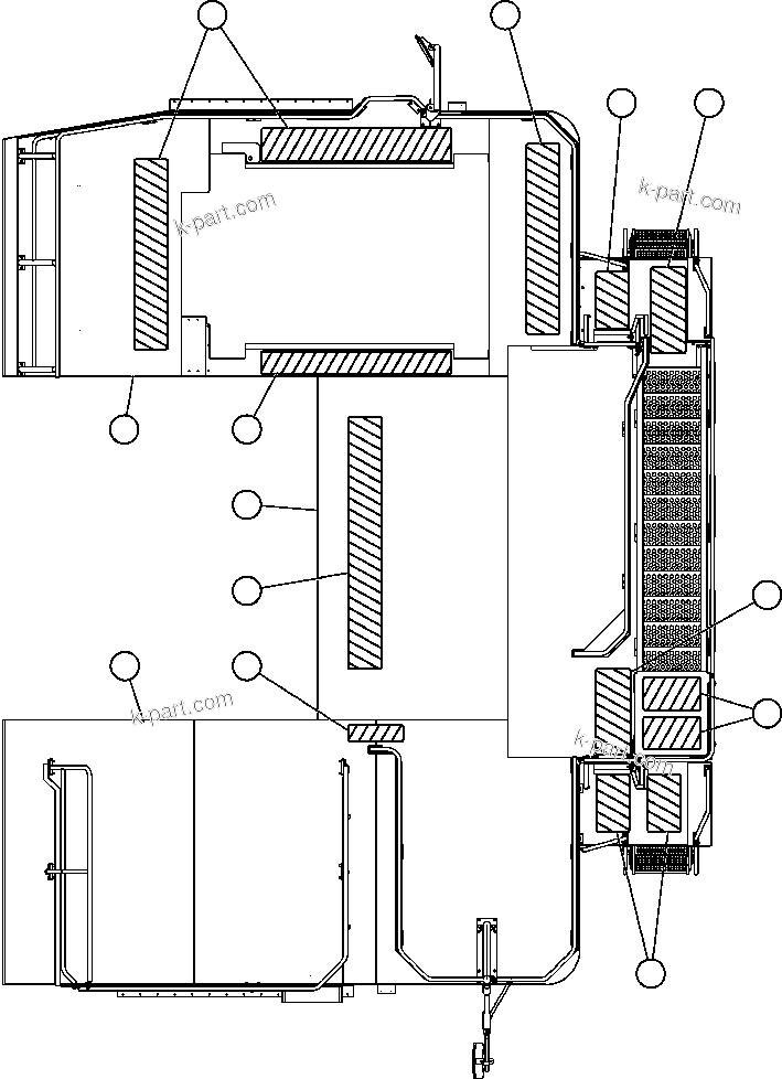 Komatsu parts book diagram for AFE59-BM 930E-4 S/N A30712 - A30714      CODELCO: DECK SECTIONS & SAFETY WALKS
