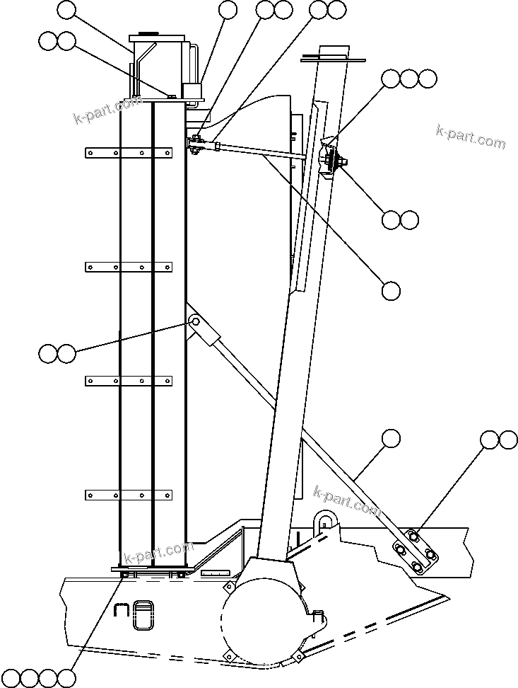 Komatsu parts book diagram for AFE59-BM 930E-4 S/N A30712 - A30714      CODELCO: RADIATOR SUPPORT & MOUNTING