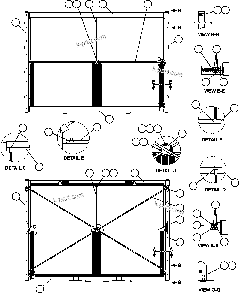 Komatsu parts book diagram for AFE59-BM 930E-4 S/N A30712 - A30714      CODELCO: LOW & HIGH TEMPERATURE CORES