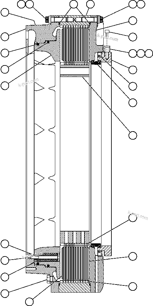 Komatsu parts book diagram for AFE59-BM 930E-4 S/N A30712 - A30714      CODELCO: FRONT BRAKE ASSEMBLY (WET DISC) (EL9160)