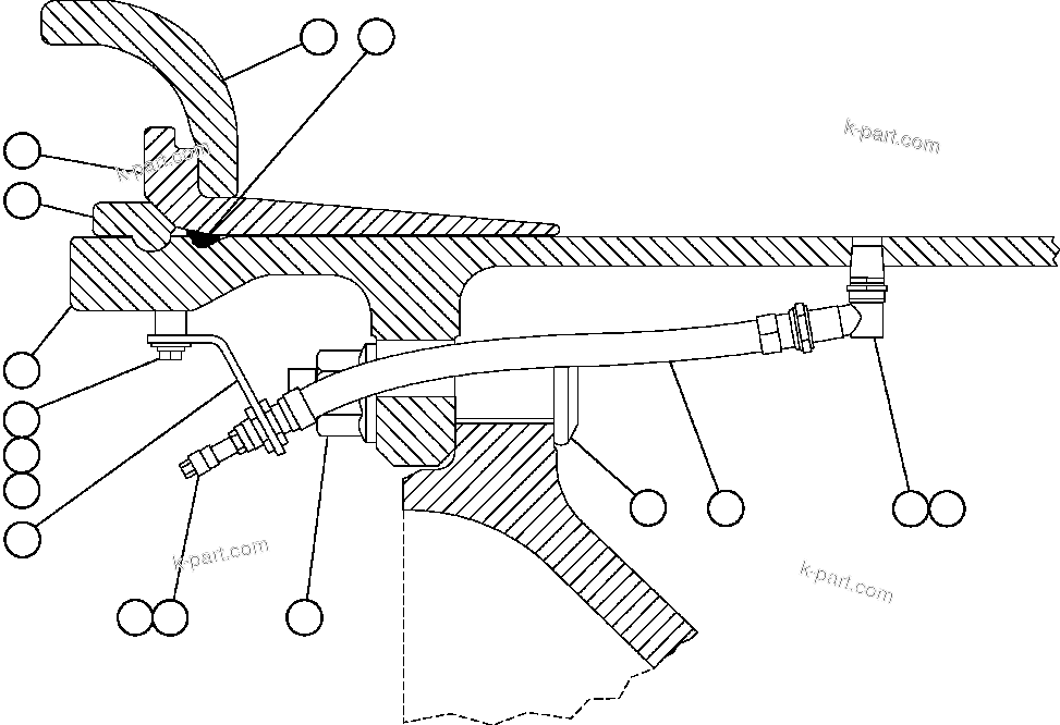 Komatsu parts book diagram for AFE59-BM 930E-4 S/N A30712 - A30714      CODELCO: FRONT WHEEL & MOUNTING