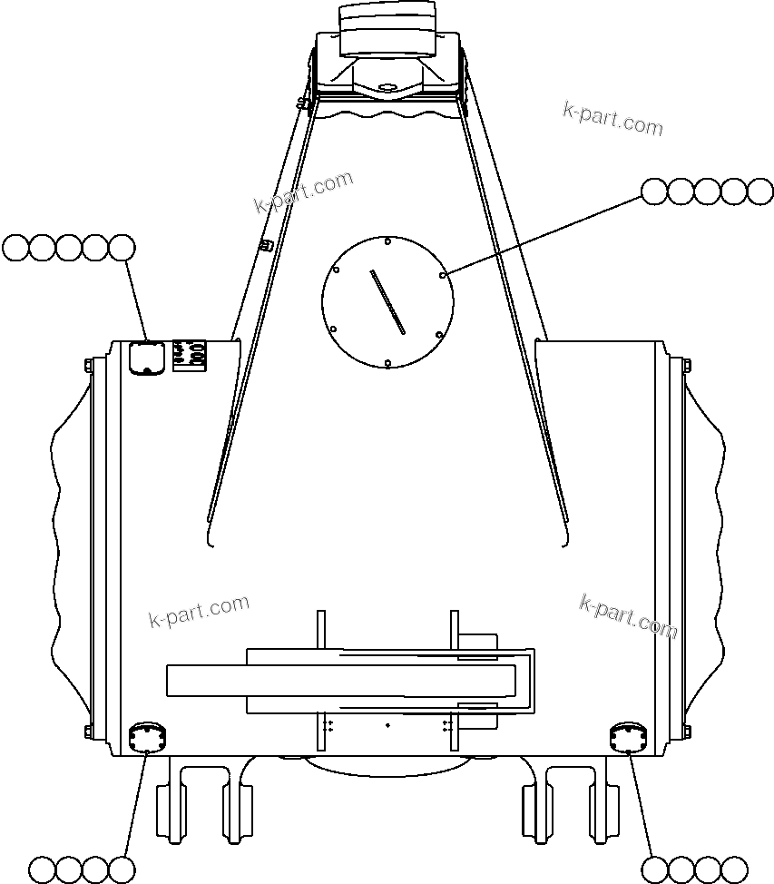 Komatsu parts book diagram for AFE59-BM 930E-4 S/N A30712 - A30714      CODELCO: REAR AXLE HATCH COVERS