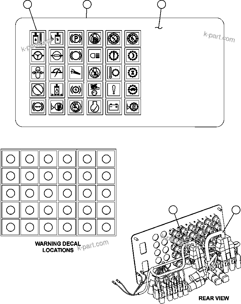 Komatsu parts book diagram for AFE59-BM 930E-4 S/N A30712 - A30714      CODELCO: WARNING LIGHTS MODULE (EM4309)