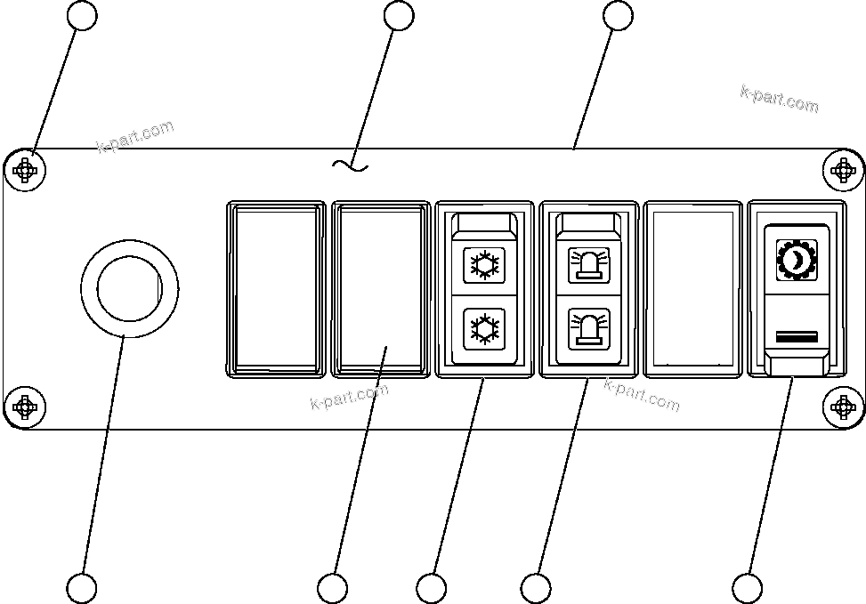 Komatsu parts book diagram for AFE59-BM 930E-4 S/N A30712 - A30714      CODELCO: LOWER R.H. DASH MODULE