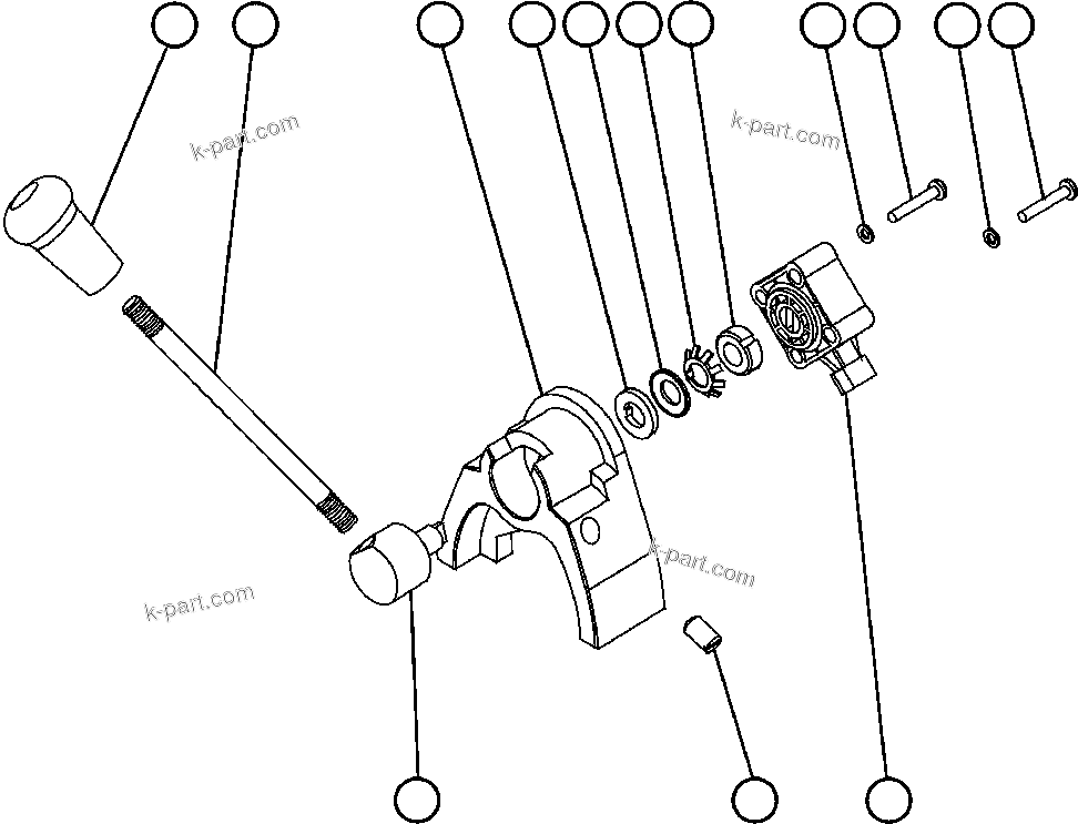Komatsu parts book diagram for AFE59-BM 930E-4 S/N A30712 - A30714      CODELCO: RETARDER LEVER ASSEMBLY (EK9211)