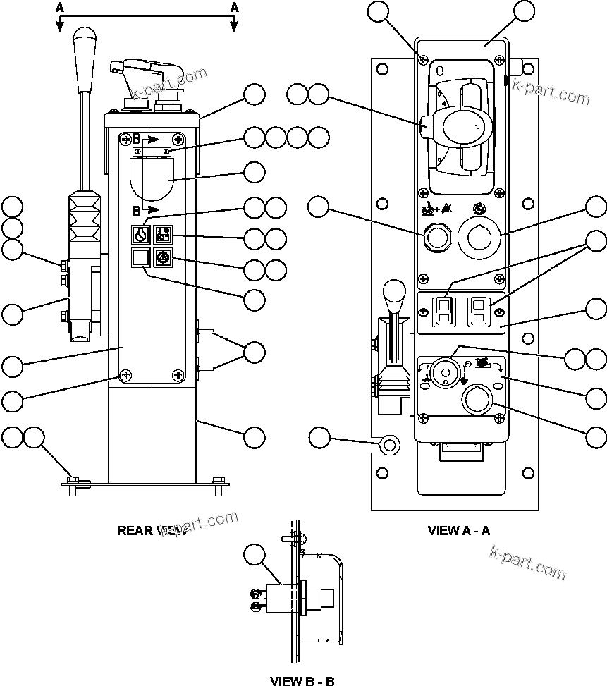 Komatsu parts book diagram for AFE59-BM 930E-4 S/N A30712 - A30714      CODELCO: CENTER CONSOLE MODULE INSTALLATION