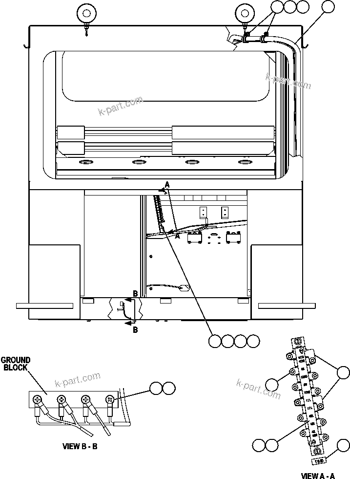 Komatsu parts book diagram for AFE59-BM 930E-4 S/N A30712 - A30714      CODELCO: CAB ELECTRICAL COMPONENTS