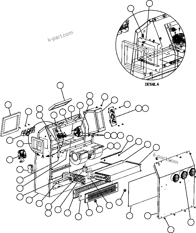 Komatsu parts book diagram for AFE59-BM 930E-4 S/N A30712 - A30714      CODELCO: HEATER/AIR CONDITIONER ASSEMBLY (PC2600)