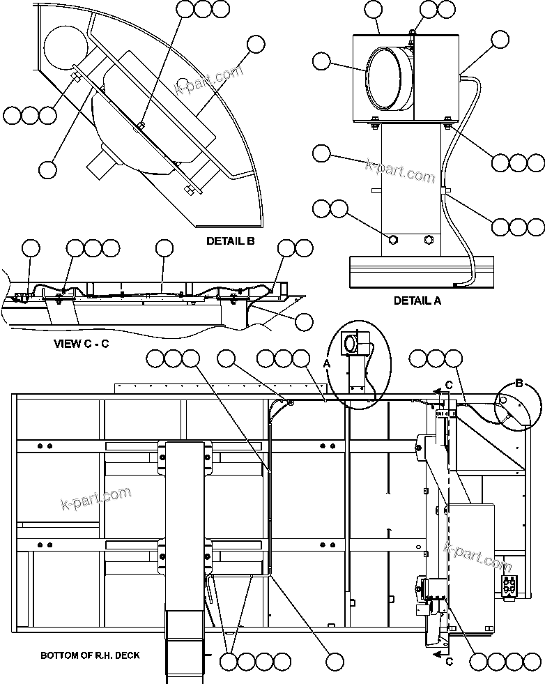 Komatsu parts book diagram for AFE59-BM 930E-4 S/N A30712 - A30714      CODELCO: R.H. DECK ELECTRICAL GROUP