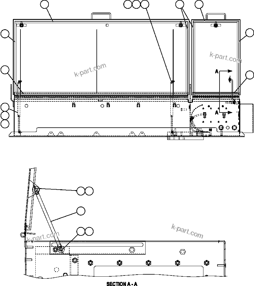 Komatsu parts book diagram for AFE59-BM 930E-4 S/N A30712 - A30714      CODELCO: BATTERY BOX ( 3/3)